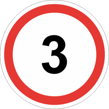 Знак 3.24 ограничение максимальной скорости (3 км/ч) - Дорожные знаки - Запрещающие знаки - Магазин Охраны Труда fullBUILD