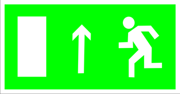 E12 направление к эвакуационному выходу (левосторонний) (пленка, 300х150 мм) - Знаки безопасности - Эвакуационные знаки - Магазин Охраны Труда fullBUILD