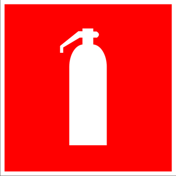 F04 огнетушитель (пластик, 200х200 мм) - Знаки безопасности - Знаки пожарной безопасности - Магазин Охраны Труда fullBUILD