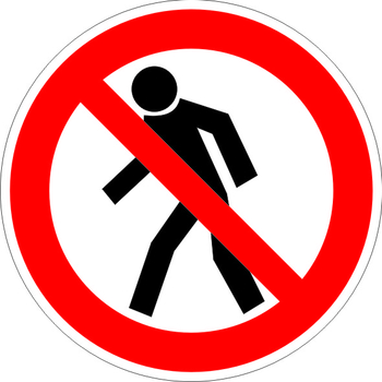 P03 проход запрещен (пленка, 200х200 мм) - Знаки безопасности - Запрещающие знаки - Магазин Охраны Труда fullBUILD