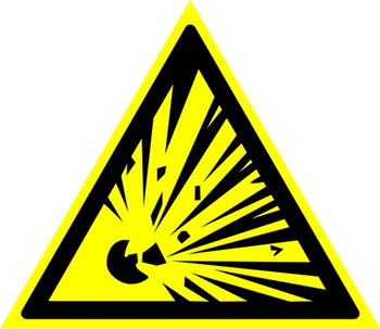 W02 взрывоопасно (пластик, сторона 200 мм) - Знаки безопасности - Предупреждающие знаки - Магазин Охраны Труда fullBUILD