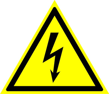 W08 внимание! опасность поражения электрическим током (пластик, сторона 200 мм) - Знаки безопасности - Знаки по электробезопасности - Магазин Охраны Труда fullBUILD