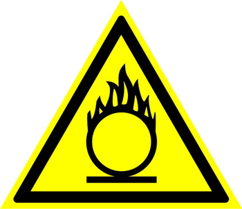 W11 пожароопасно! окислитель (пленка, сторона 200 мм) - Знаки безопасности - Предупреждающие знаки - Магазин Охраны Труда fullBUILD
